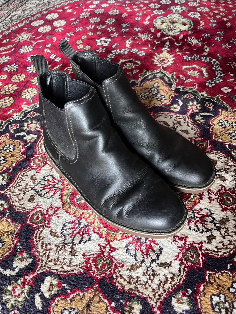Clarks Black Leather Chelsea Boots